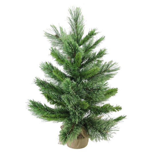 2ft. Unlit Mixed Cashmere Pine Artificial Potted Christmas Tree